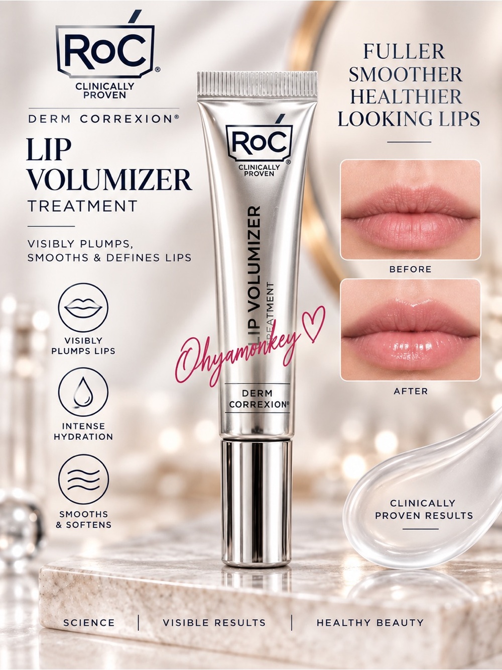 RoC Lip Volumizer Treatment - Hydrating Clear Lip Plumper $30